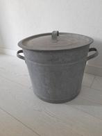 Zinken emmer teil met deksel, Ophalen of Verzenden, Kunststof, Met deksel