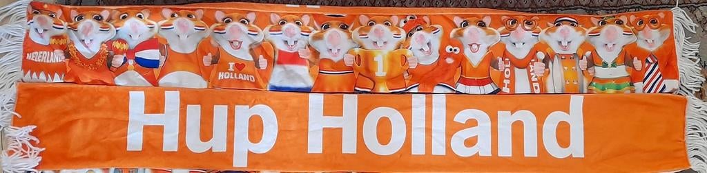Oranje hamster sjaals van AH actie, Verzamelen, Sportartikelen en Voetbal, Ophalen of Verzenden, Zo goed als nieuw, Overige binnenlandse clubs