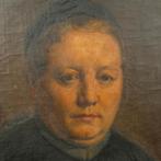 Piet van der Ouderaa (1841-1915) - Portret van een priester, Ophalen of Verzenden