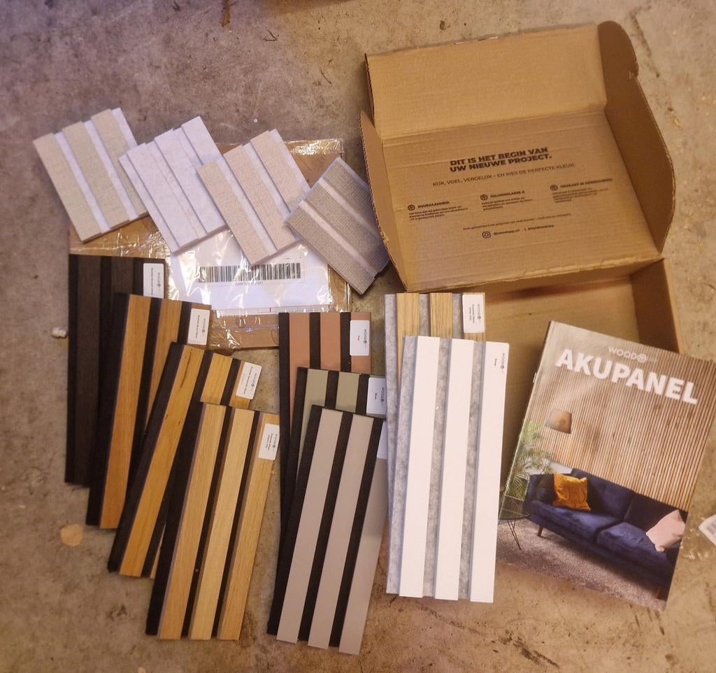 Akoestische wandpanelen diverse staaltjes / samples, Ophalen of Verzenden, Nieuw, Overige materialen, Minder dan 20 mm