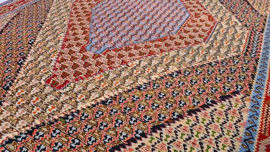 Senneh kelim Perzisch tapijt 307 x 210/wandkleed/tafelkleed, Huis en Inrichting, Stoffering | Tapijten en Kleden, Www.simatapijten.nl