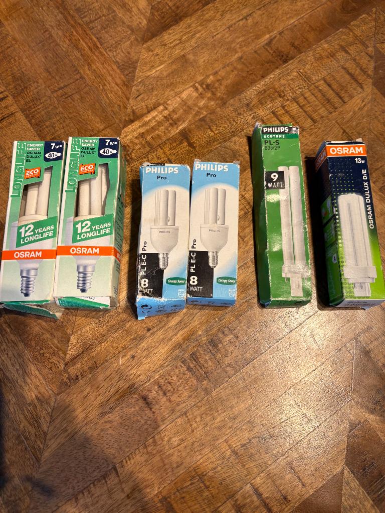 Diverse spaarlampen, bijna gratis, Ophalen of Verzenden, Nieuw, Overige typen