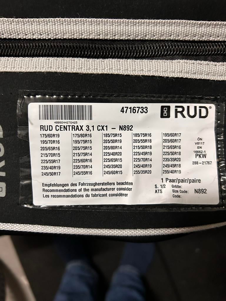 [Nieuw] RUD Centrax Sneeuwkettingen CX1 N892 - Nieuw, Auto diversen, Sneeuwkettingen, Ophalen, Nieuw