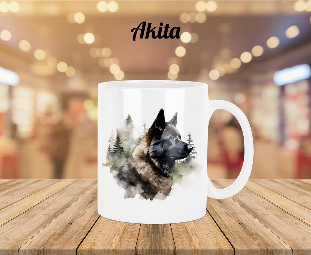Akita profiel mok, Verzenden, Nieuw, Overige stijlen, Kop(pen) en/of Schotel(s)