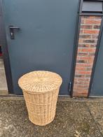 Mooie grote rieten mand met deksel, Gebruikt, Mand, Rond, Ophalen of Verzenden