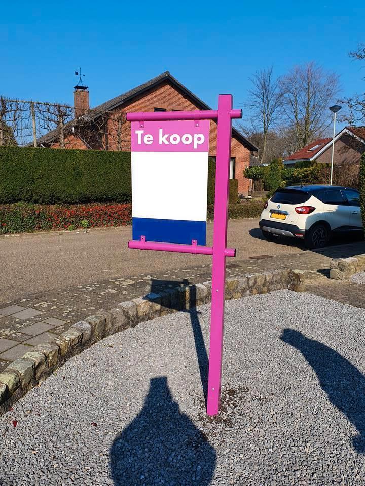 Tuinbord voor reclame eigen bedrijf/verkoop woning, Verzamelen, Merken en Reclamevoorwerpen, Zo goed als nieuw, Reclamebord, Ophalen