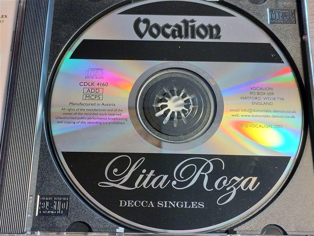 Lita Roza – Decca Singles 1951-57, Ophalen of Verzenden, 1980 tot heden, Zo goed als nieuw, Jazz