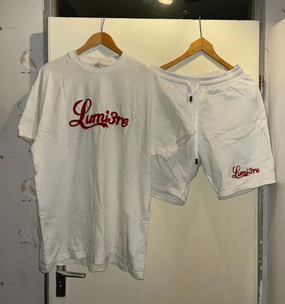 Lumiere zomersetje - shirt XL, broekje S, Kleding | Dames, T-shirts, Verzenden, Wit, Maat 42/44 (L), Zo goed als nieuw