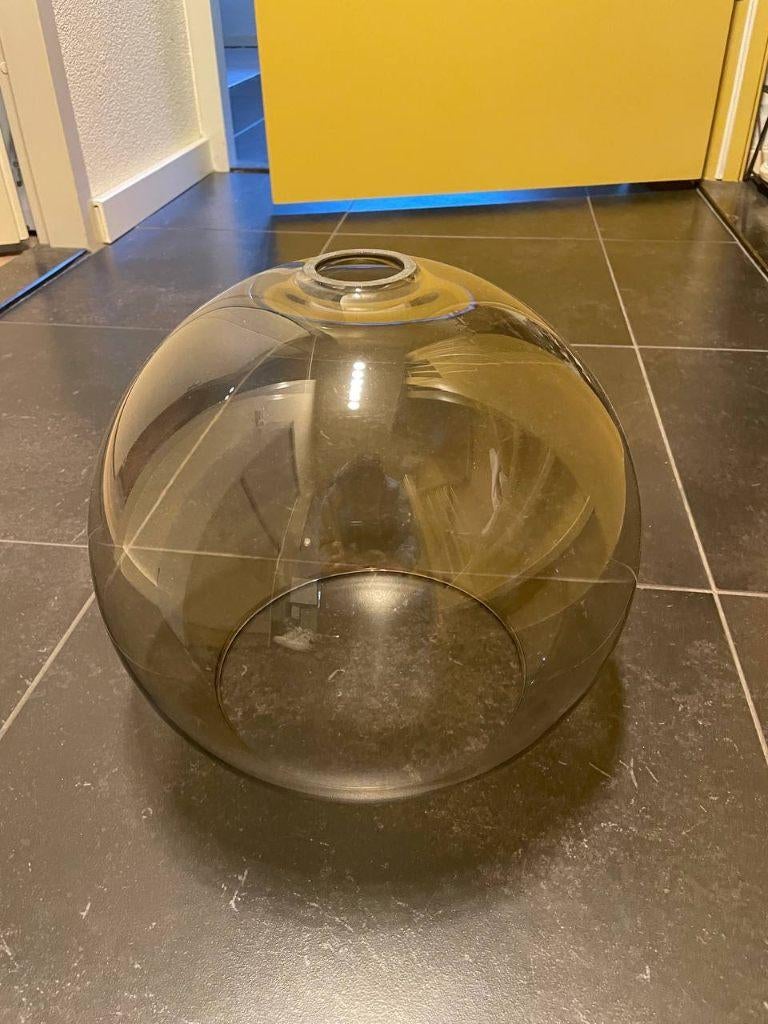 IKEA JAKOBSBYN lampenkap rookglas Ø30 cm, Ophalen, Zo goed als nieuw, Glas, Minder dan 50 cm