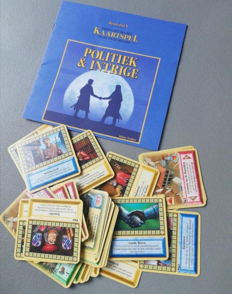 Politiek & intrige, uitbreiding Catan kaartspel, Hobby en Vrije tijd, Gezelschapsspellen | Kaartspellen, Een of twee spelers, Ophalen of Verzenden