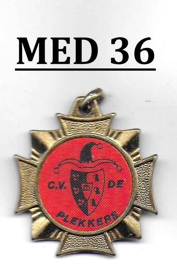 Med36 carnavals medaille c.v. De plekkers sint oedenrode, Ophalen of Verzenden, Gebruikt, Rvs of Chroom