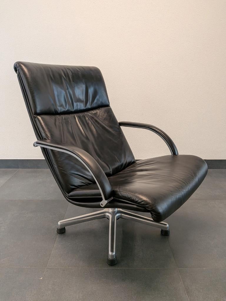 🟢 Artifort F194 Lounge Fauteuil - Geoffrey D. Harcourt, Huis en Inrichting, Fauteuils, Ophalen, Gebruikt, 75 tot 100 cm, Leer