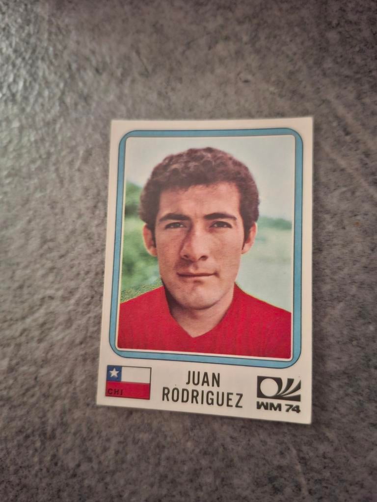 Panini sticker WK 74 München. Juan Rodriguez Chili., Verzenden, Zo goed als nieuw, Sticker