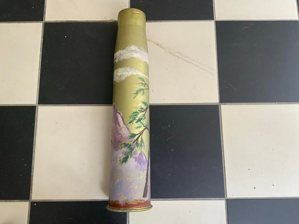 Trench art granaathuls 60 cm, Verzamelen, Militaria | Algemeen, Ophalen of Verzenden, Overige soorten, Overige gebieden, Hulzen of Bodemvondsten