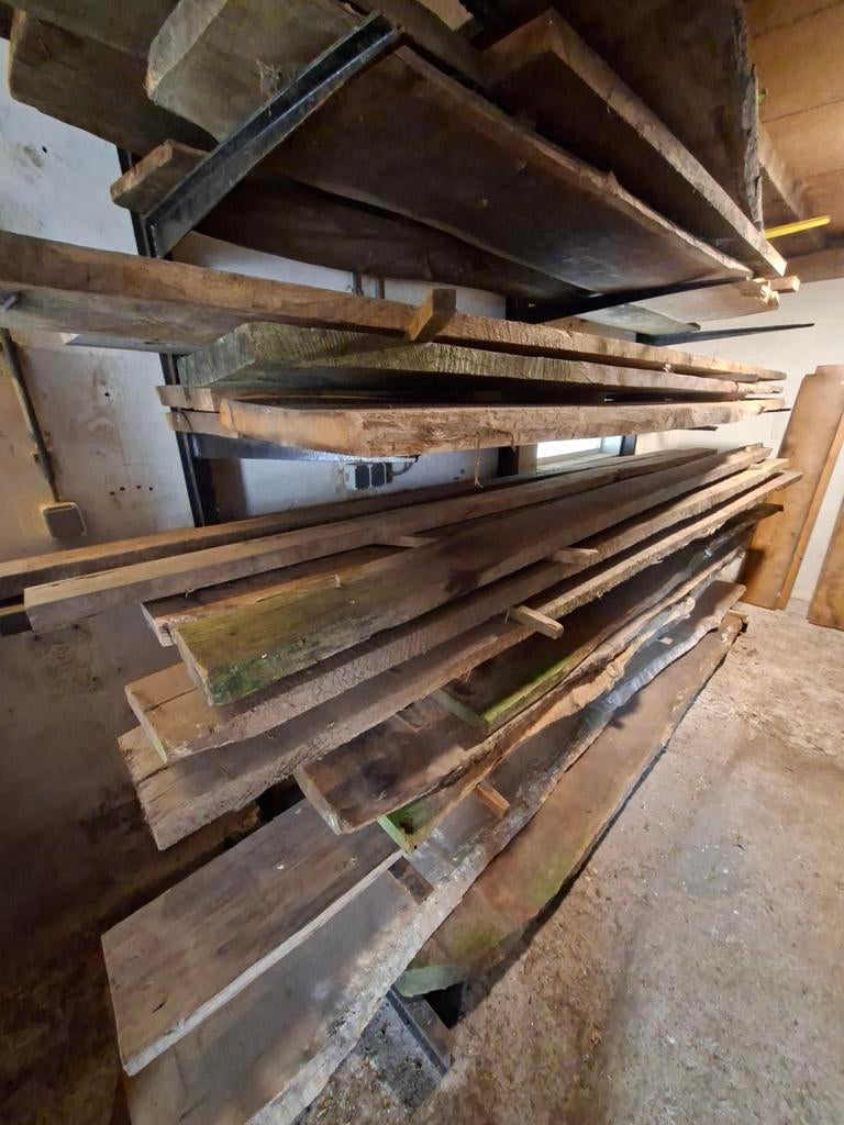 Eiken planken en gebint balken, Ophalen, Gebruikt