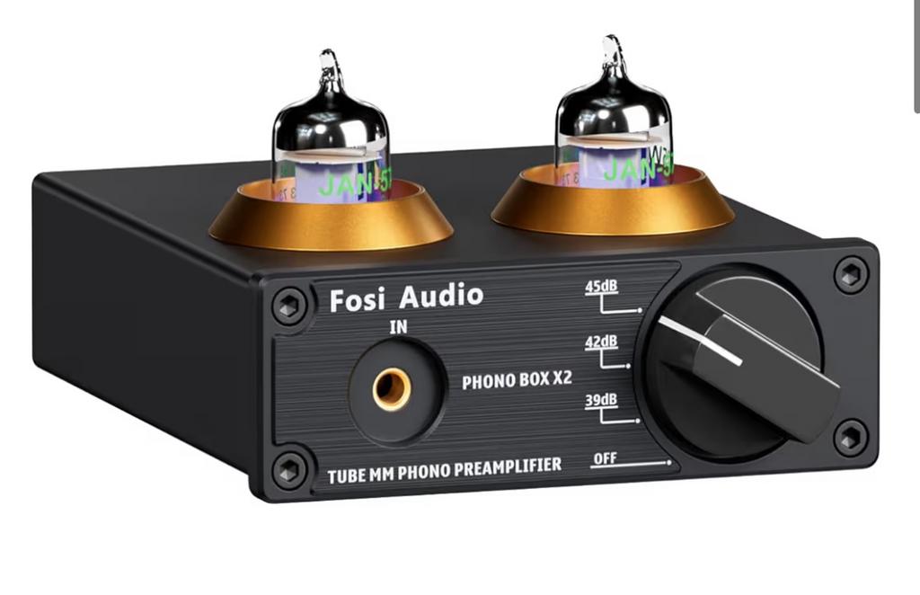 Fosi Audio Phono Box X2 buizen voorversterker met adapter, Overige merken, Gebruikt, Ophalen of Verzenden, Minder dan 60 watt