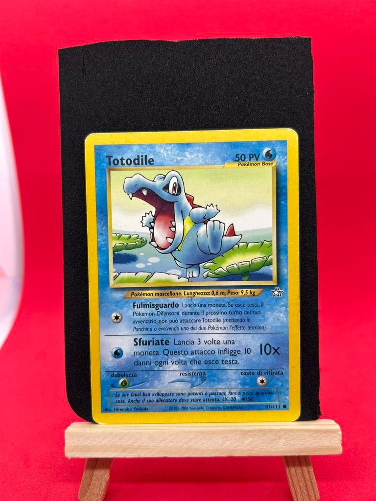 Totodile 81/111 Neo Genesis Italian Pokémon Card, Ophalen of Verzenden, Zo goed als nieuw