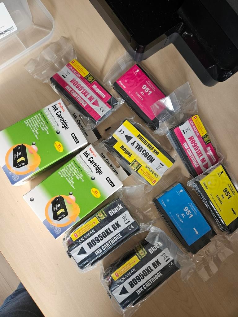 Inkt cartridge set 14 stuks 950 951 voor hp xl, Ophalen of Verzenden, Nieuw