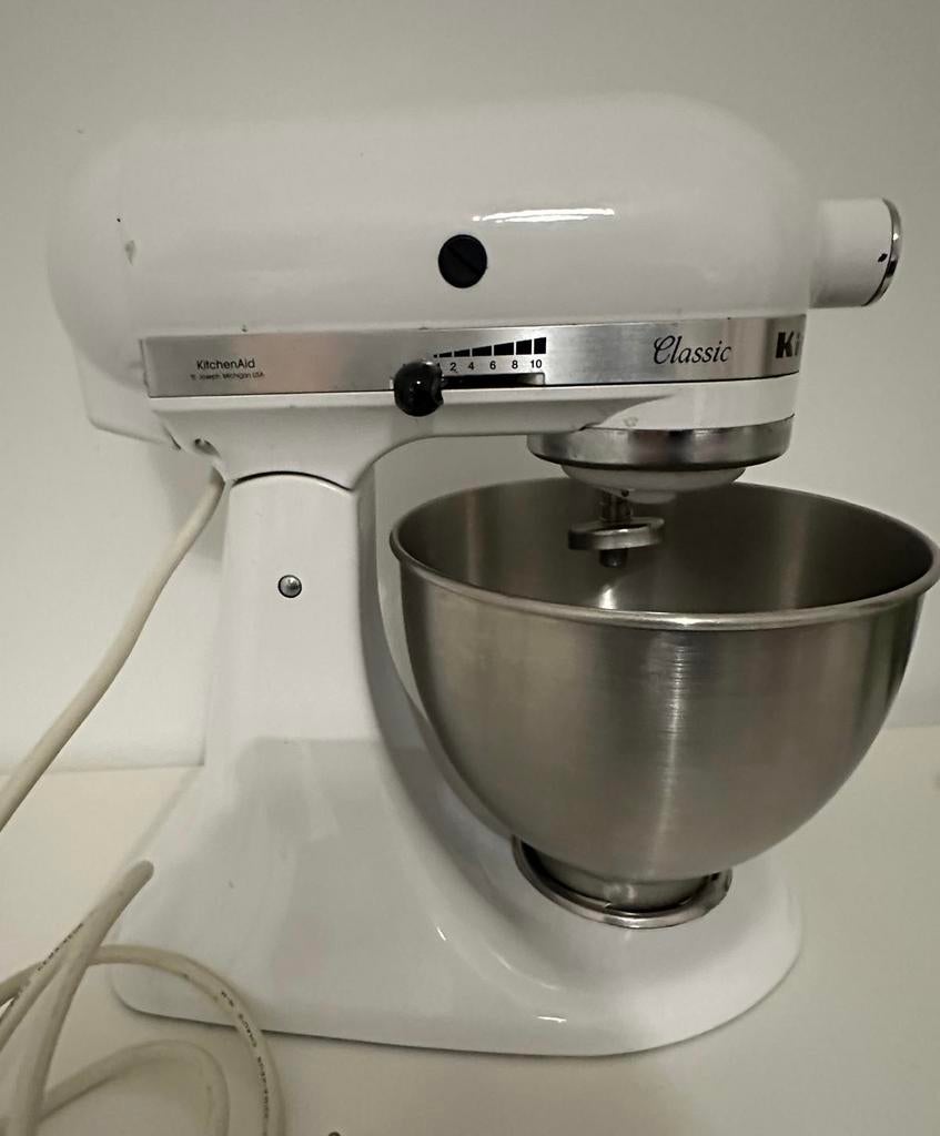KitchenAid Classic keukenmixer, Witgoed en Apparatuur, Keukenmixers, 4 liter of meer, Ophalen, Zo goed als nieuw, 3 snelheden of meer