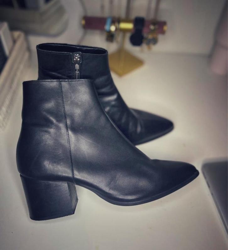 | enkellaarzen | leer | mt 44 | ASOS |, Kleding | Dames, Schoenen, Gedragen, Lage of Enkellaarzen, Zwart, Ophalen of Verzenden