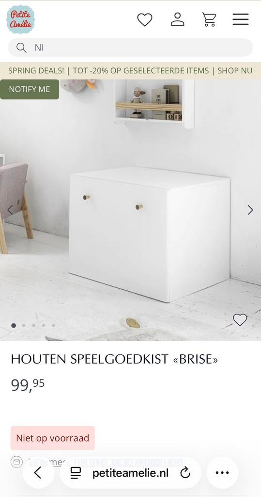 Speelgoedkist petit amelie brise, Kinderen en Baby's, Kinderkamer | Tafels en Stoelen, Ophalen, Gebruikt, Stoel(en)