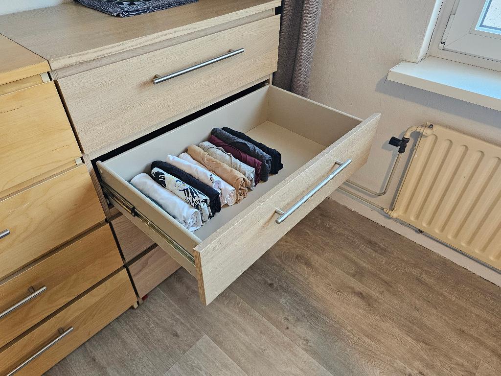 IKEA MALM met 100% uitschuifbare lades + RVS grepen, Ophalen, 50 tot 100 cm, Zo goed als nieuw, 3 of 4 laden