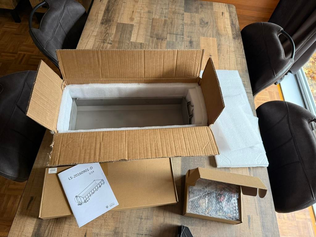 Kompleet Roll / off container afzetsysteem Lesu RC 1/14, Ophalen of Verzenden, Nieuw, Schaal 1:14, Onderdeel