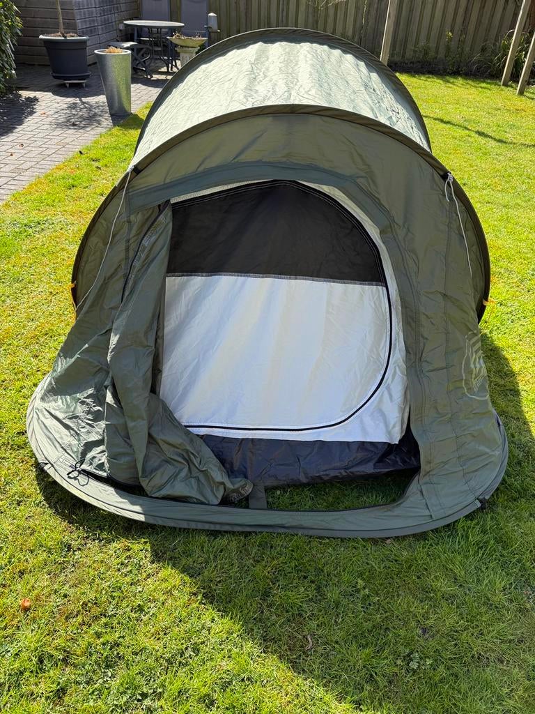Quechua 2 Seconds tent - 2 persoons incl haringen, Caravans en Kamperen, Tenten, Ophalen of Verzenden, Gebruikt, Tot en met 2