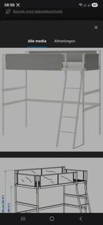 Hoogslaper, Huis en Inrichting, Slaapkamer | Stapelbedden en Hoogslapers, Ophalen, 100 cm, Hoogslaper, Eenpersoons