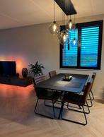 Designer eettafel mat zwart | Goossens | 180 x 100 cm, Huis en Inrichting, Ophalen, 50 tot 100 cm, Zo goed als nieuw, 150 tot 200 cm