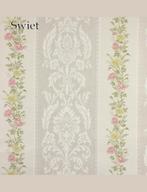 3644 Klassiek barok behang met roze bloemranken swiet, Ophalen of Verzenden, 10 tot 25 m², Roze