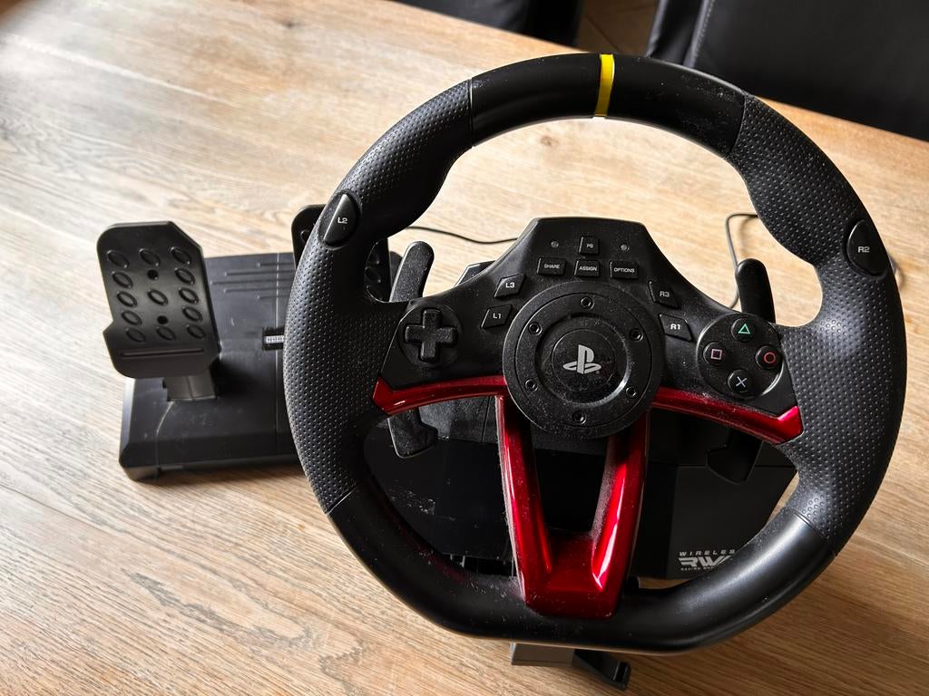 Hori Apex Draadloos Racestuur NIEUWSTAAT, Spelcomputers en Games, Ophalen, PlayStation 4, Zo goed als nieuw, Stuur of Pedalen