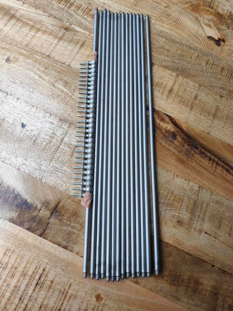 14 vintage roedes voor traploper, Huis en Inrichting, Gebruikt, Overige kleuren, Vintage, Rond