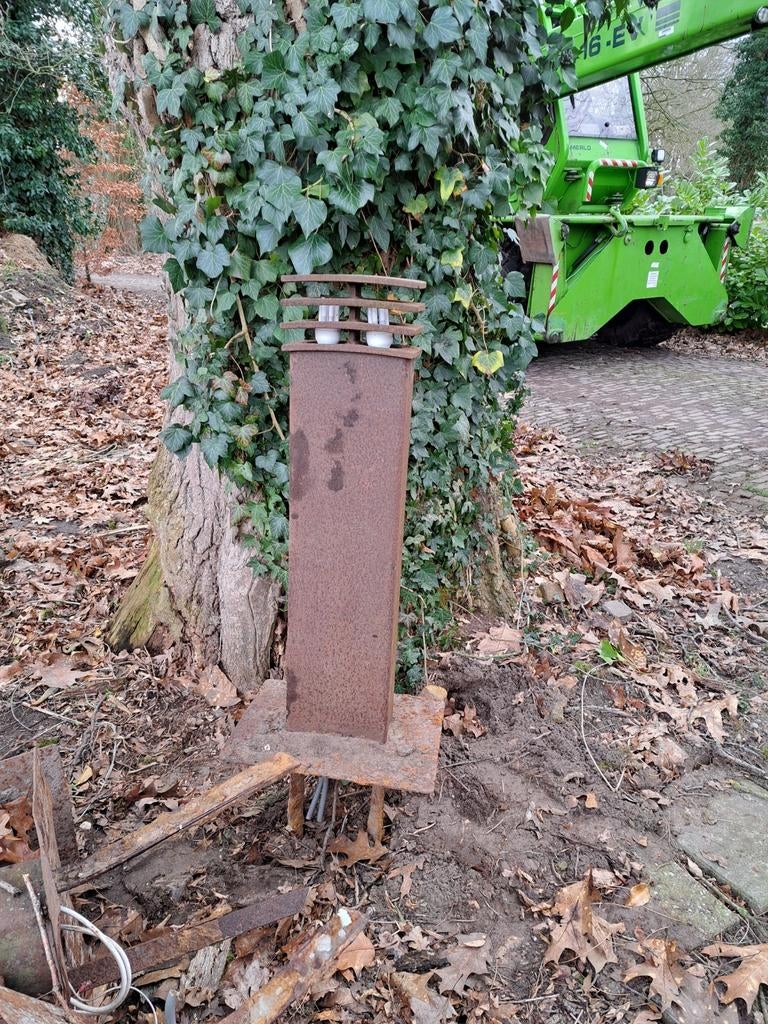 Stoere buitenlampen van staal, Ophalen of Verzenden