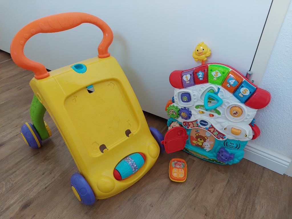 Vtech 2in1 Baby Loopwagen, Kinderen en Baby's, Speelgoed | Vtech, Ophalen, Zo goed als nieuw, 6 maanden tot 2 jaar