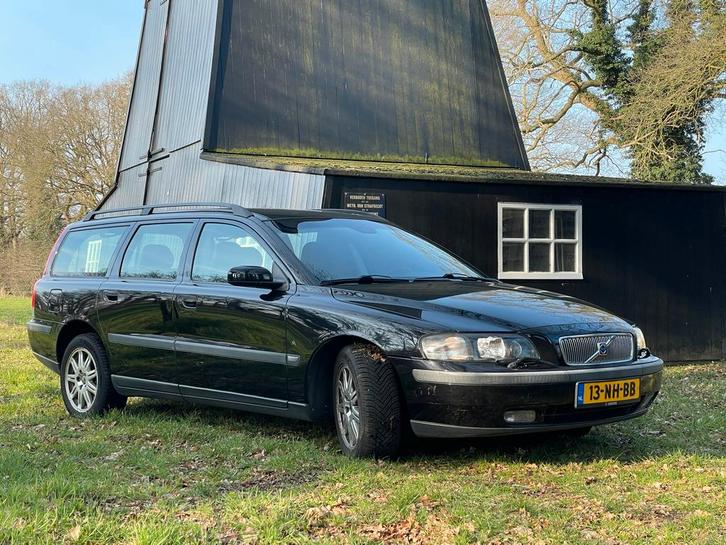 Volvo V70 2.4 140PK AUT 2003 Zwart, Auto's, Volvo, V70, ABS, Airbags, Airconditioning, Alarm, Centrale vergrendeling, Climate control