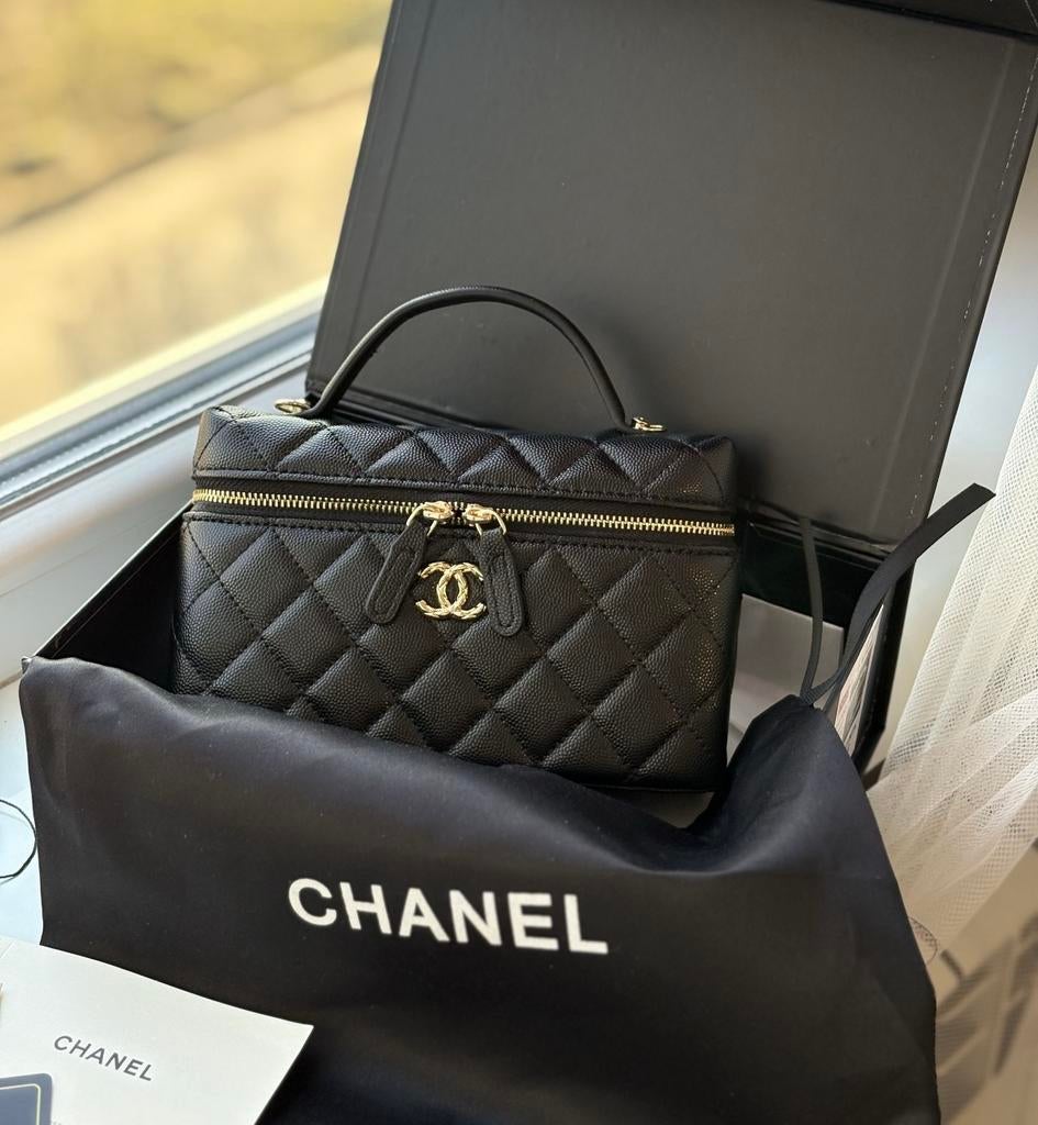 Tas Chanel Vanitty, Ophalen of Verzenden, Zo goed als nieuw, Zwart