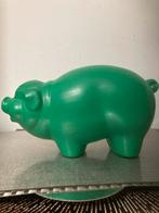 Vintage Groen Plastic Spaarvarken Jaren '70 - 27x17 cm, Ophalen of Verzenden, Gebruikt, Kunststof, Dier