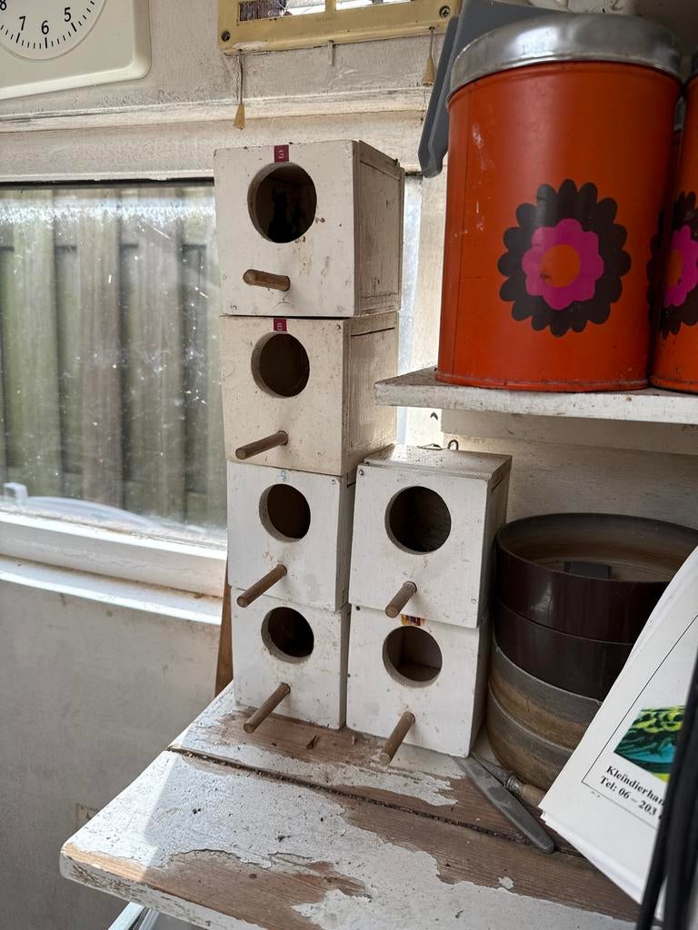 6 nestkastjes voor vogels, Dieren en Toebehoren, Vogels | Toebehoren, Ophalen of Verzenden, Kooi-accessoires