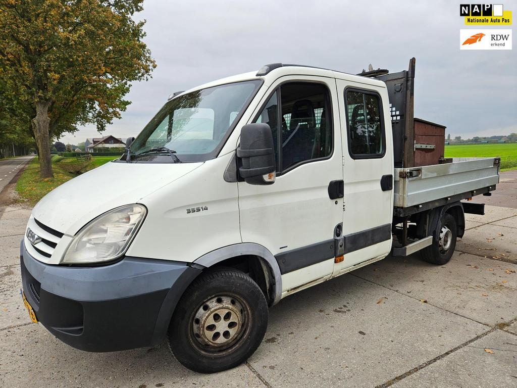 Iveco Daily 35S14 D 345/ pick up/ dubbelcabine/ hijskraan/ e, Auto's, Bestelauto's, Gebruikt, Iveco, Origineel Nederlands, Bedrijf