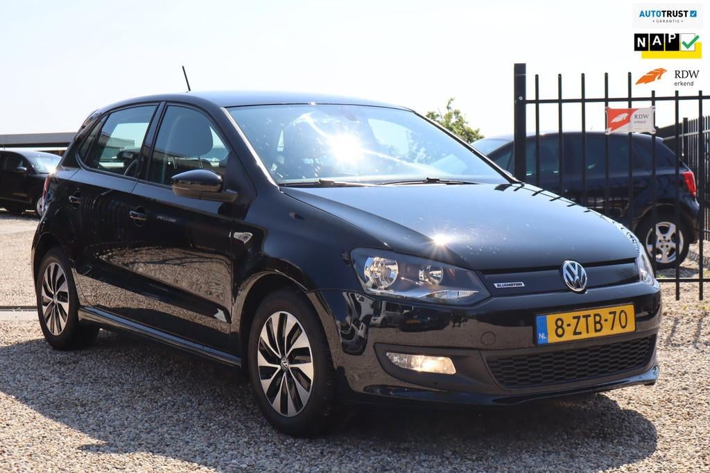 Volkswagen Polo 1.0 BlueMotion, Stof, 95 pk, Zwart, Origineel Nederlands