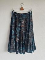 Vintage Y2K prachtige blauwe lange patchwork print midi rok, Blauw, Vintage, Vintage, Ophalen of Verzenden