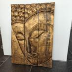 Houten drieluik boeddha. Buddha, Ophalen of Verzenden