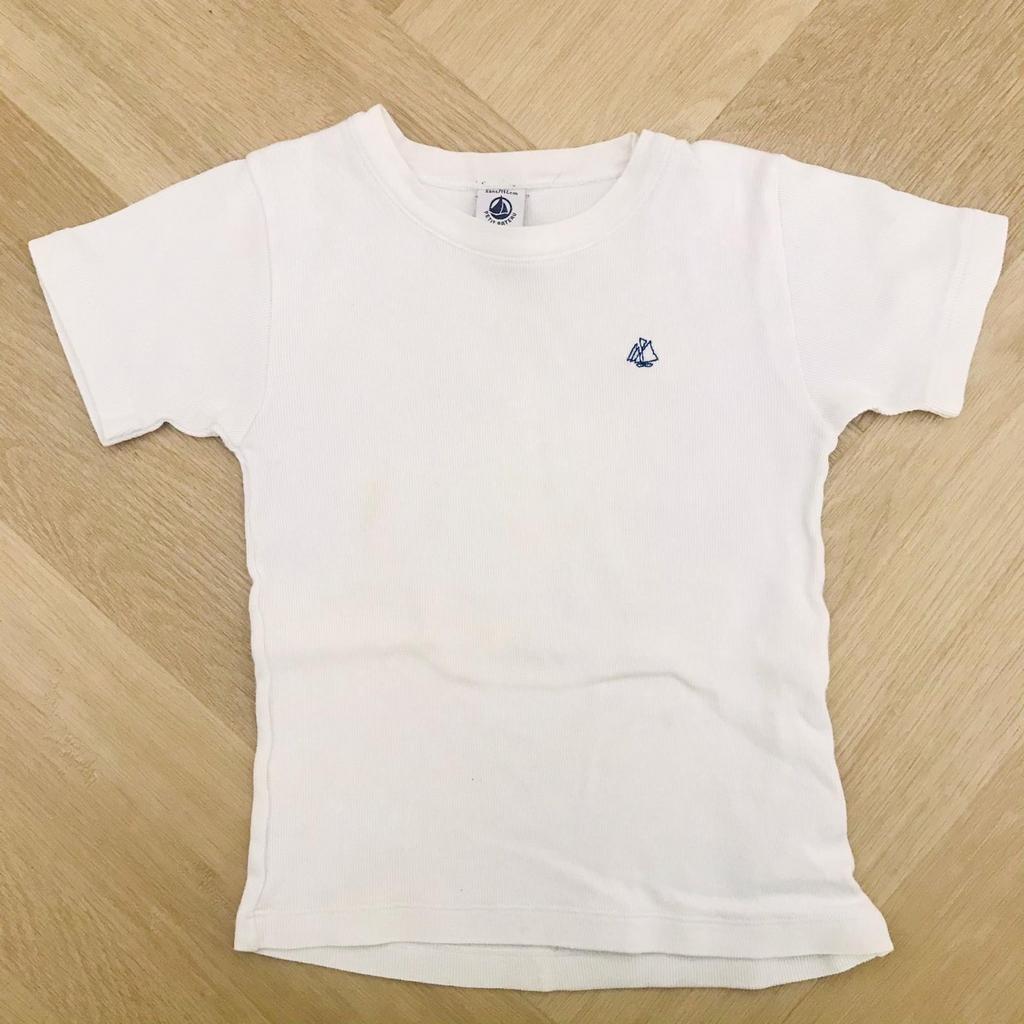Petit Bateau wit T-shirt met korte mouwen maat 116, Verzenden, Nieuw, Jongen of Meisje, Shirt of Longsleeve