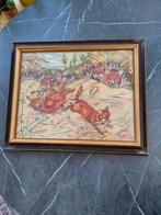 Geborduurd schilderij vosjes Eva Rosenstand 55x45 cm, Ophalen of Verzenden