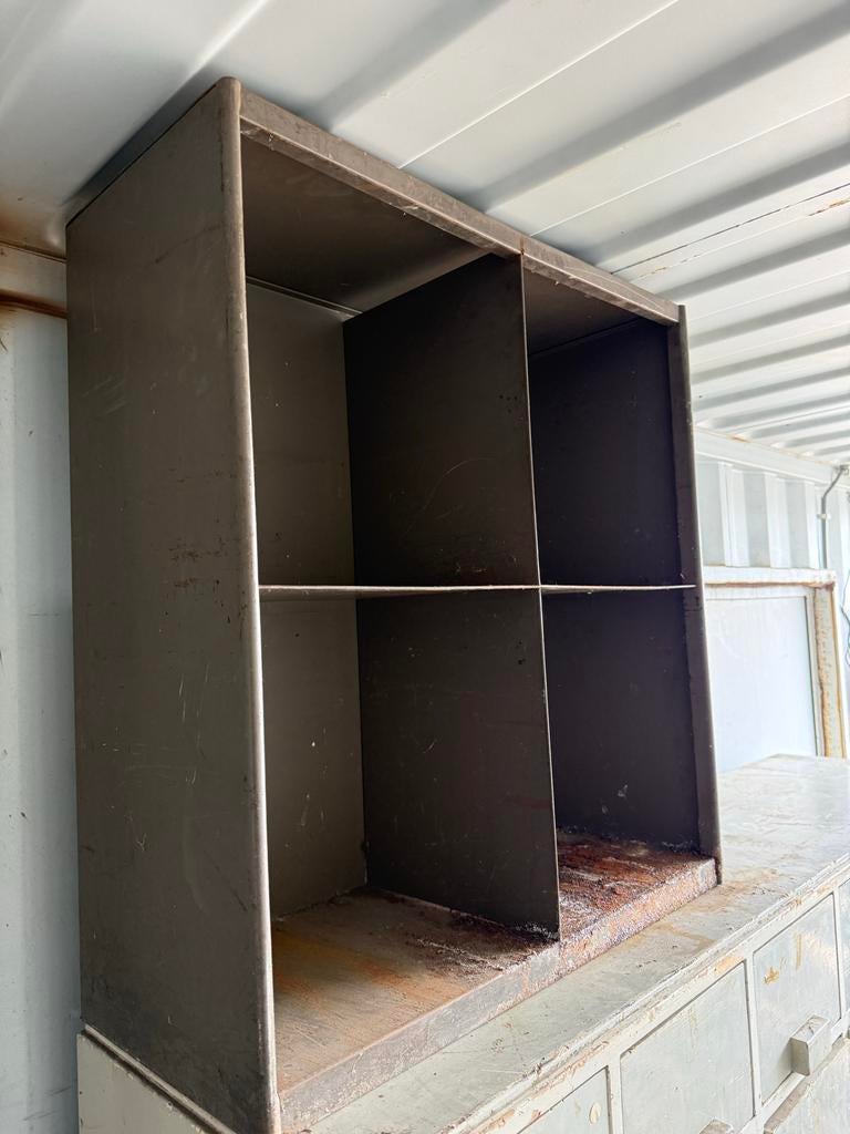 Vintage metal opbergvakken / sorteervakken / vakkenkast, Ophalen of Verzenden, Gebruikt