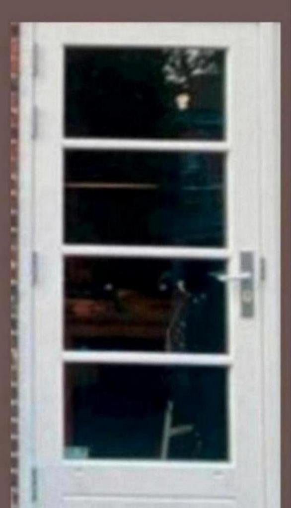 Hardhouten deur dubbel glas HR driepuntssluiting, Ophalen of Verzenden, 200 tot 215 cm, Glas, Buitendeur