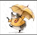 Egel met paraplu Clearstamp, Ophalen of Verzenden, Nieuw, Clearstamp