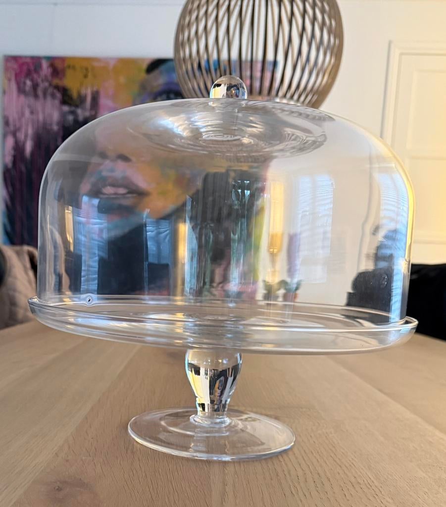 Glazen stolp voor taart, kaas, fruit etc., Ophalen, Zo goed als nieuw