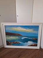 Oliverf Schilderij zee en kustlijn 103x 74cm, Ophalen
